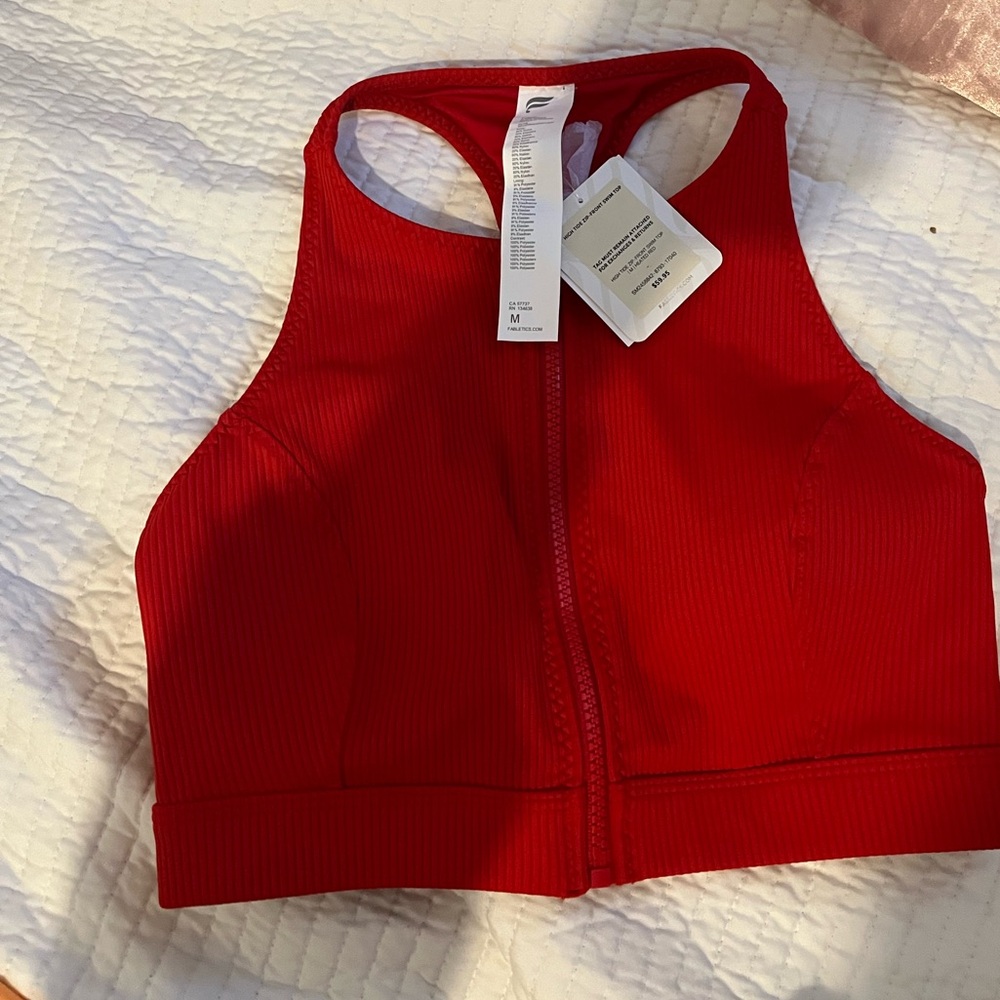 Fabletics tide front swim top Size medium